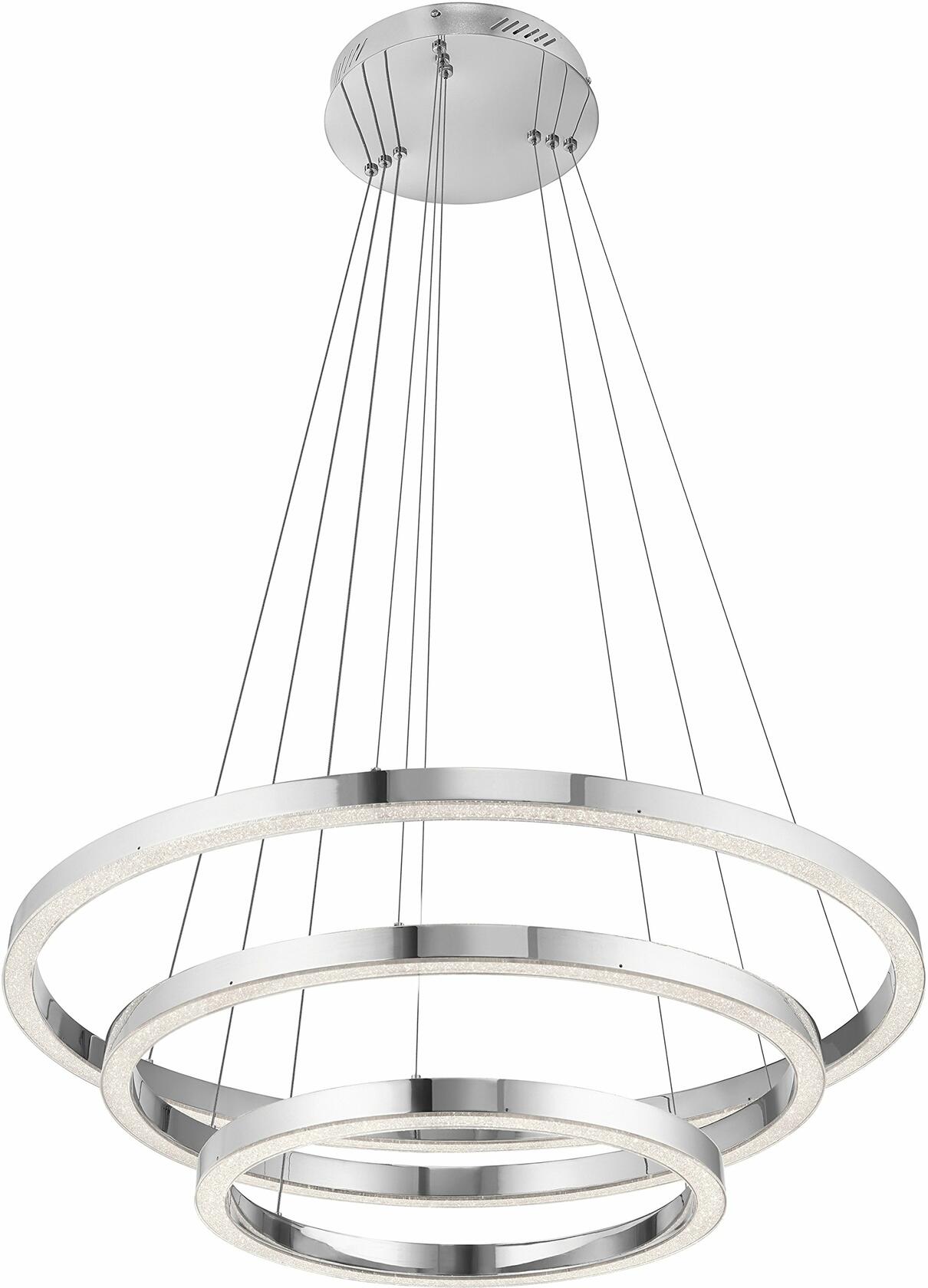 KICHLER - Elan Opus Integrated LED Chrome Contemporary Shaded Dining Room Pendant Hanging Light
