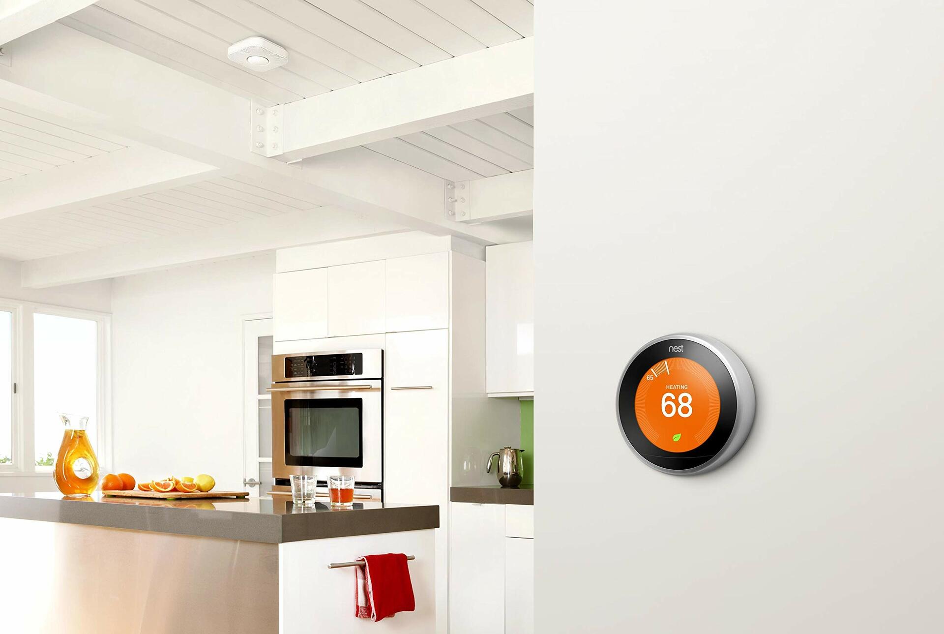 Google Nest Learning Thermostat, 3rd Gen, Stainless Steel, and Google Nest Temperature Sensor Bundle