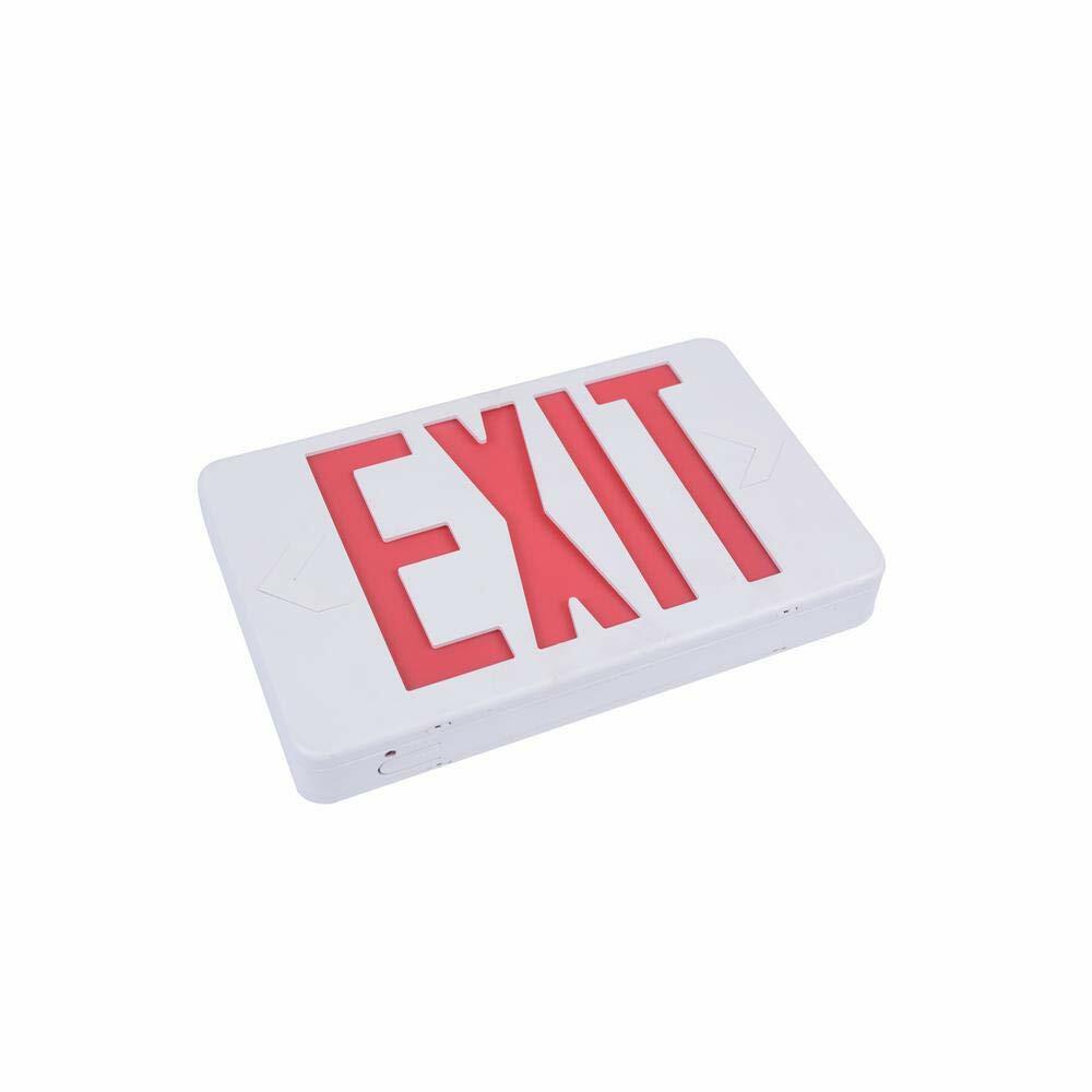 Commercial Electric 120-277-Volt with Ni-Cad 4.8-Volt White Integrated LED Exit