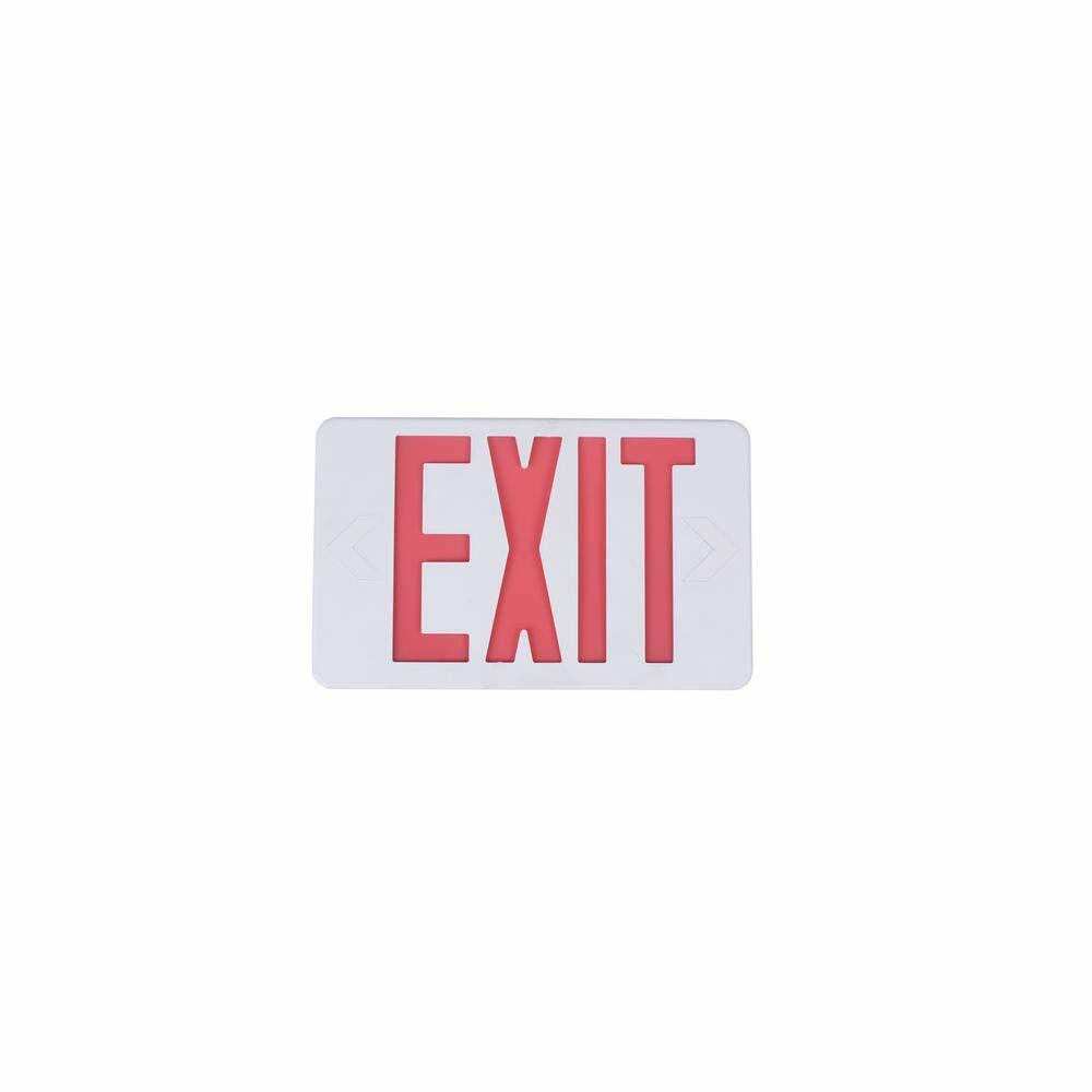 Commercial Electric 120-277-Volt with Ni-Cad 4.8-Volt White Integrated LED Exit