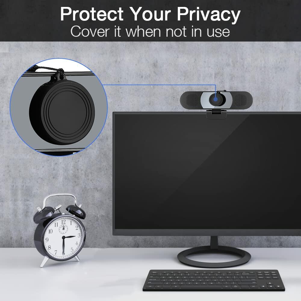 1080P Webcam with Microphone, eMeet C960 Web Camera & 3 in 1 Webcam with Mics