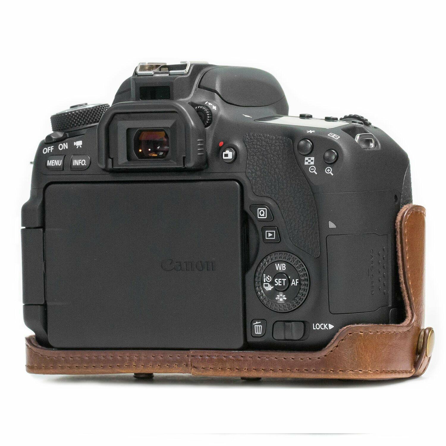 MegaGear MG1185 Canon EOS Rebel T6s, 8000D (18-55mm) Ever Ready Leather Camera
