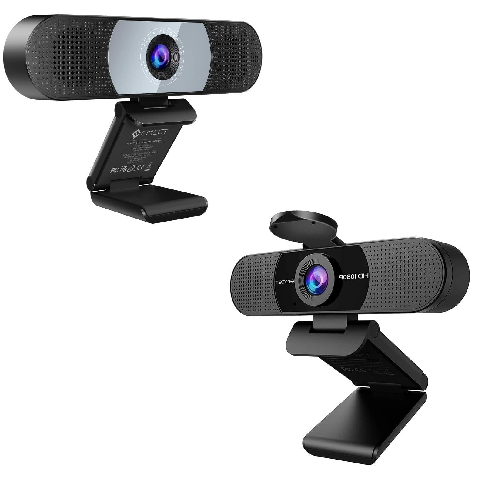 1080P Webcam with Microphone, eMeet C960 Web Camera & 3 in 1 Webcam with Mics