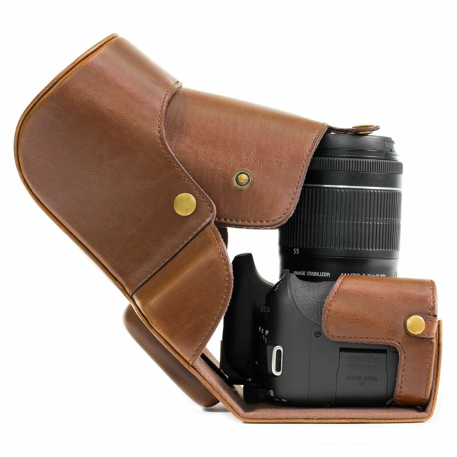 MegaGear MG1185 Canon EOS Rebel T6s, 8000D (18-55mm) Ever Ready Leather Camera