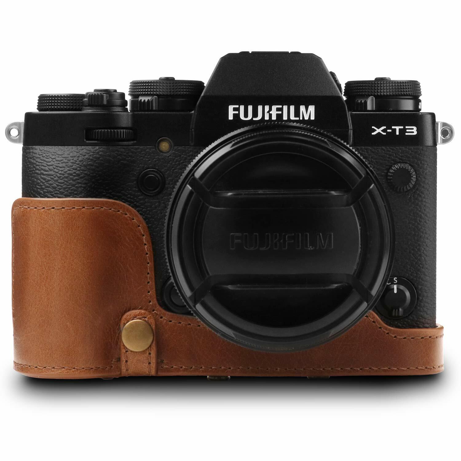 MegaGear MG1551 Ever Ready Genuine Leather Camera Case for Fujifilm X-T3 (XF23mm