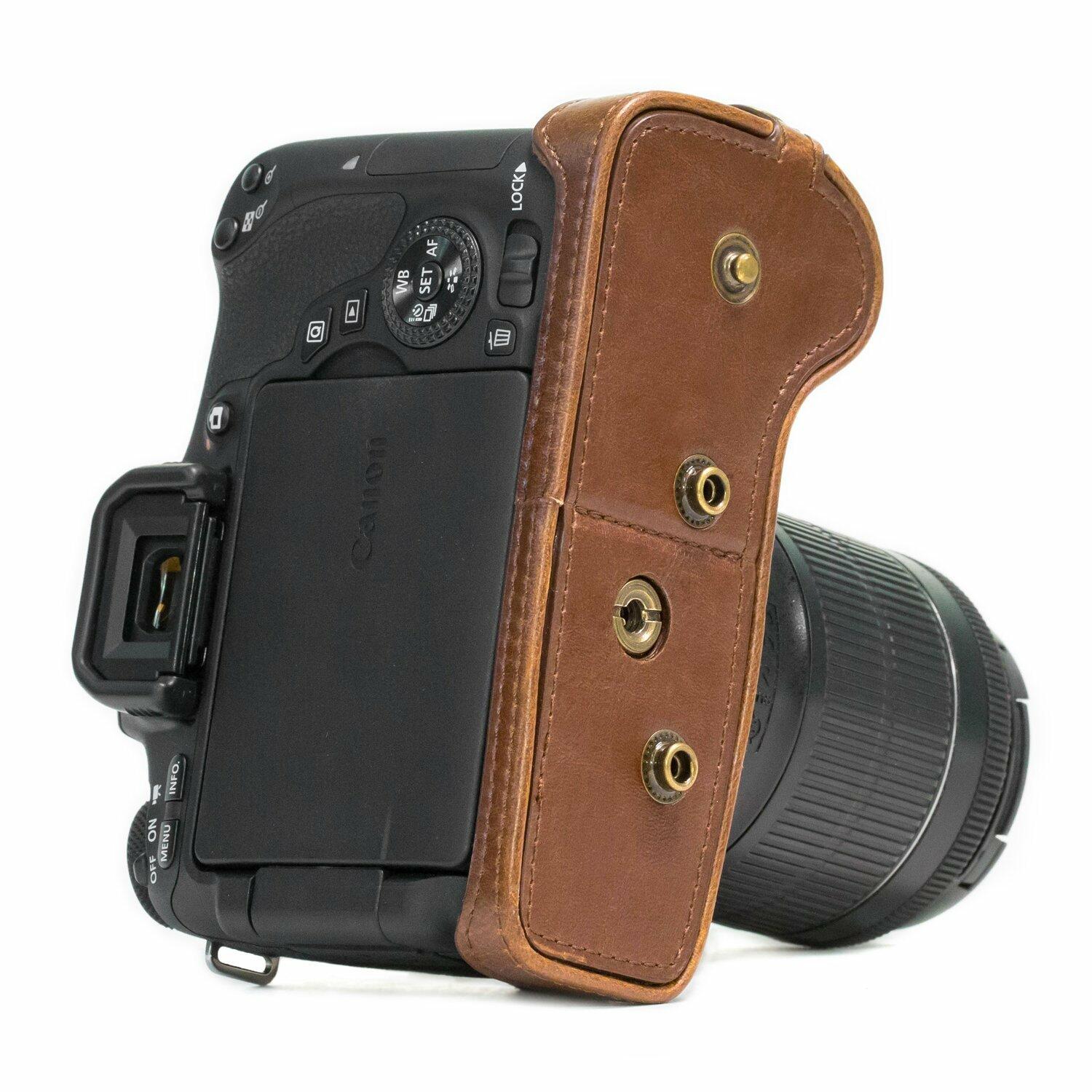 MegaGear MG1185 Canon EOS Rebel T6s, 8000D (18-55mm) Ever Ready Leather Camera