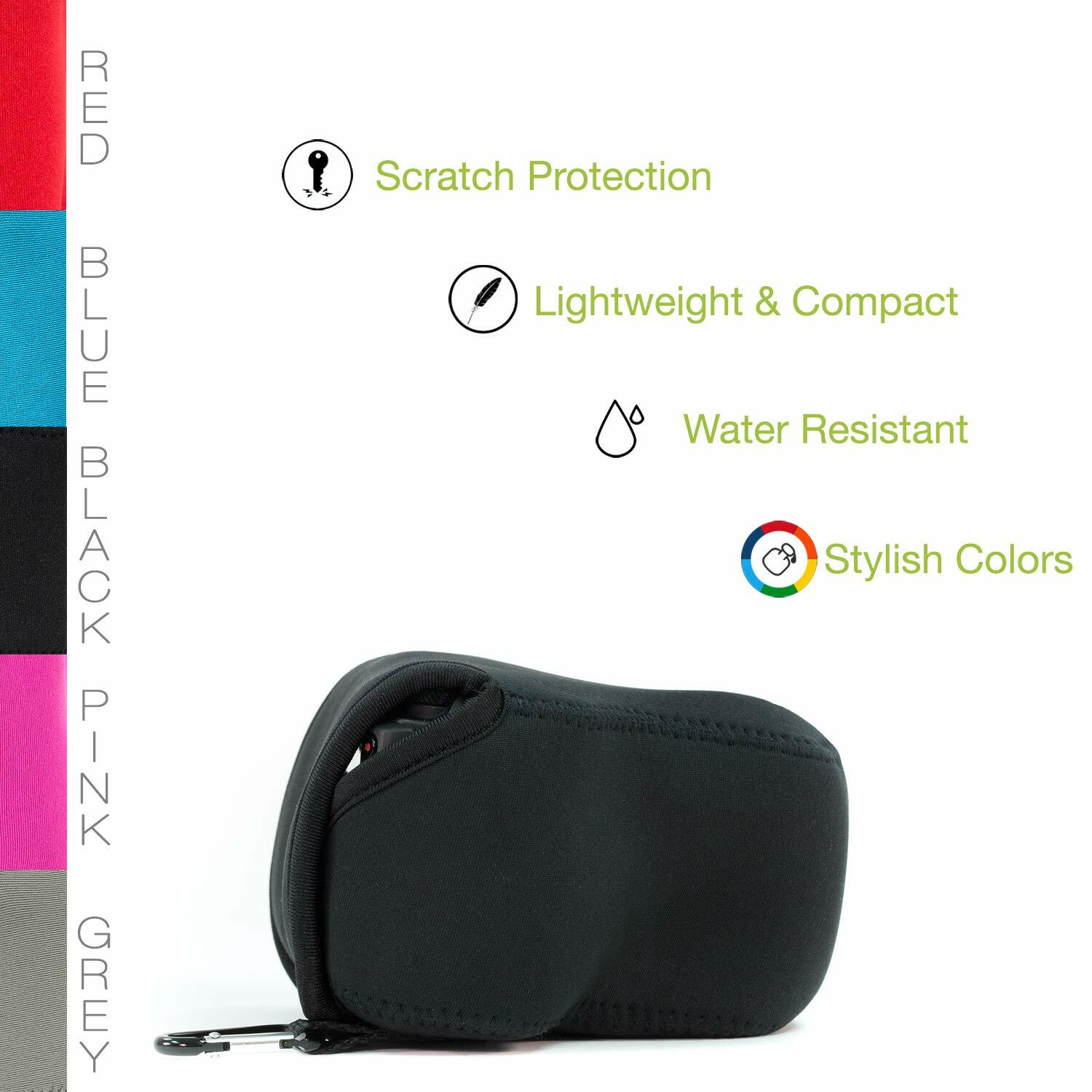 MegaGear ''Ultra Light'' Neoprene Camera Case Bag with Carabiner for Sony