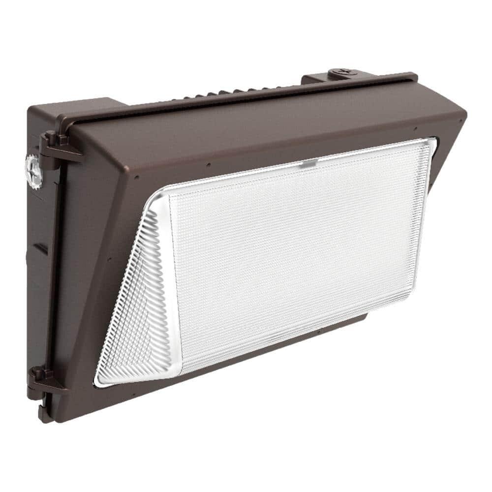 250-Watt Equivalent  Integrated LED  Bronze  Dusk to Dawn Wall Pack Light