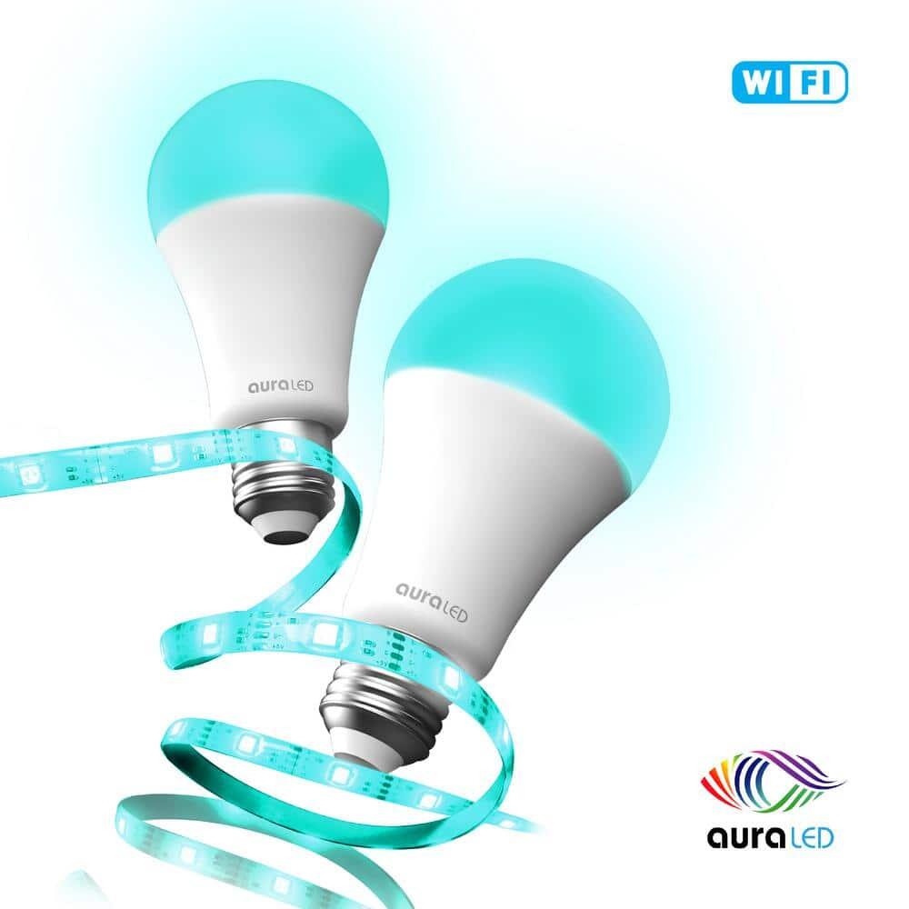 Aura LED ColorKit Trio 75-Watt Equivalent A21 Dimmable Multi-Color and LED Light