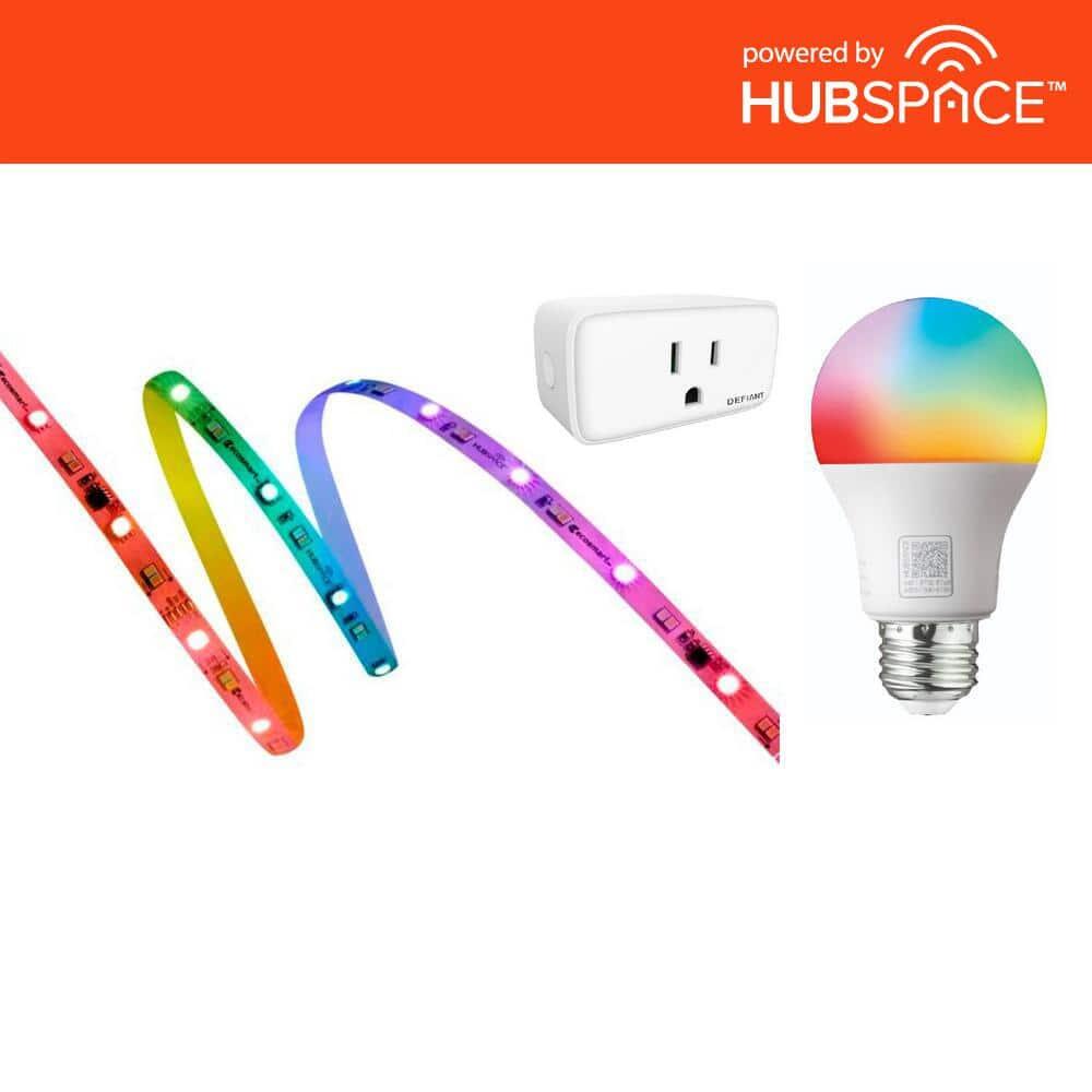 Smart Home Starter Kit including Color Changing LED Strip Light, Smart Bulb and