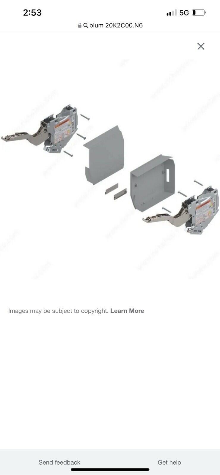 Blum 20K2C00.N6 AVENTOS HK-S Lift Mechanism GREYBAU 2134-4 Aventos 20K2C00.NA r3