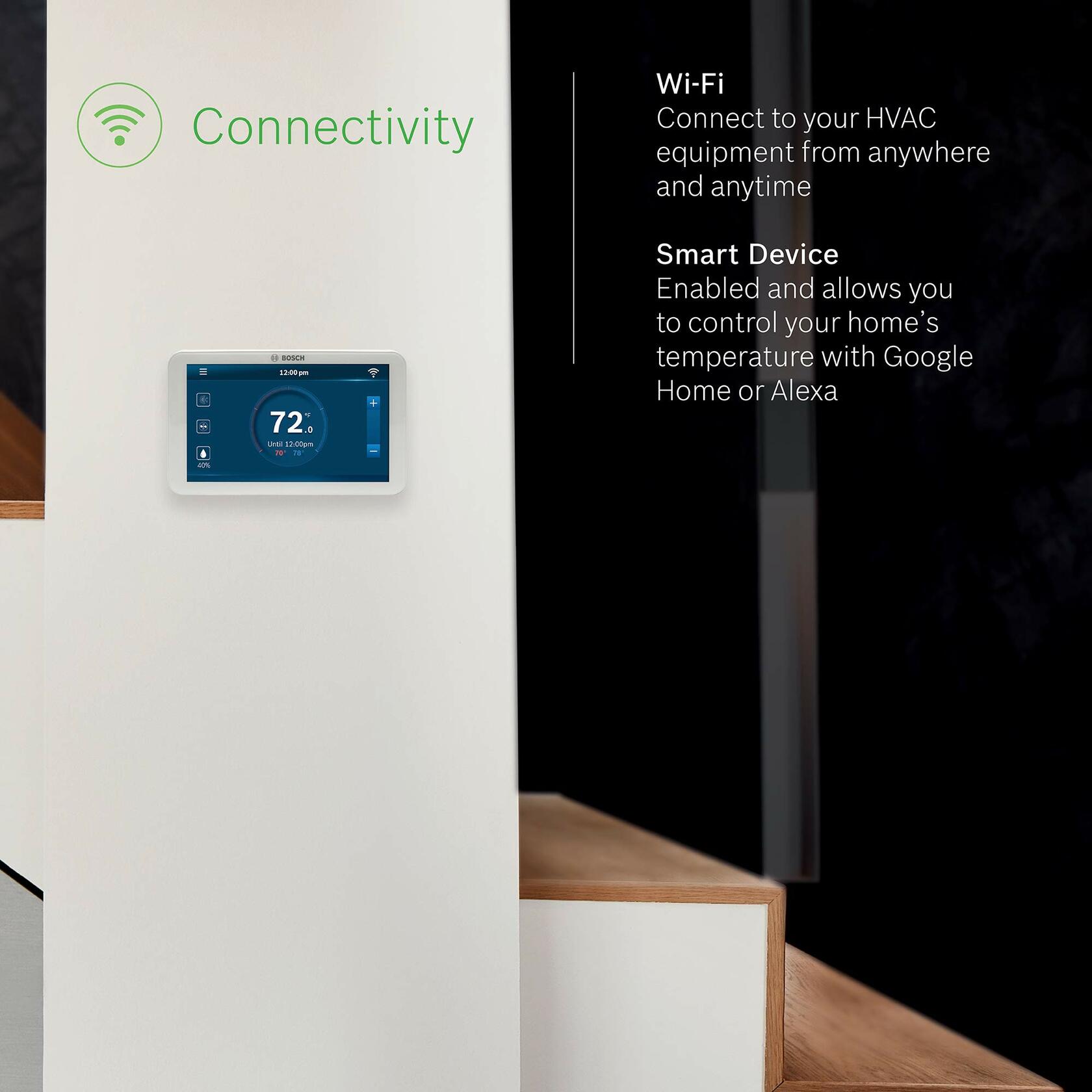 Bosch BCC100 Connected Control Smart Phone Wi-Fi Thermostat - Works with Alexa -