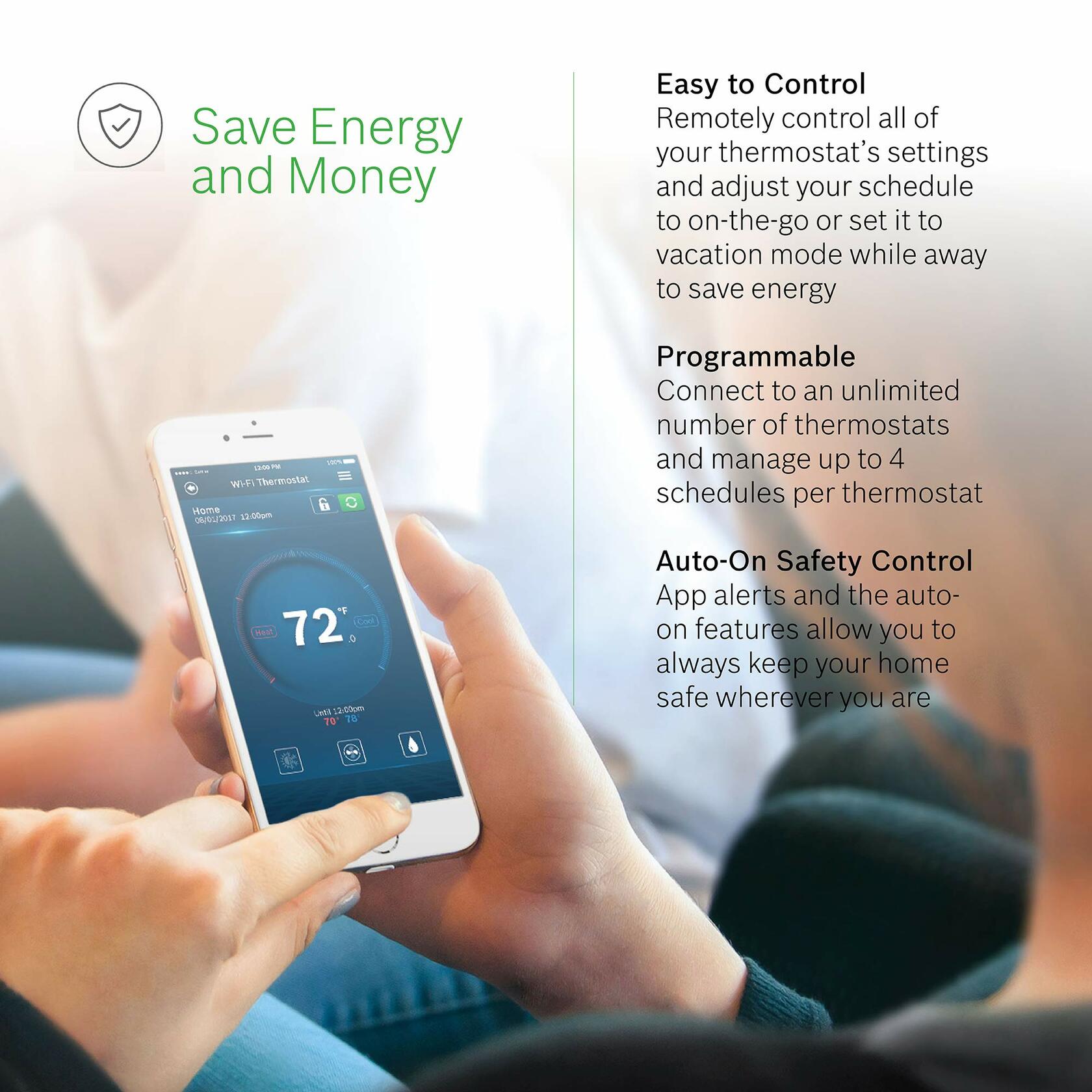 Bosch BCC100 Connected Control Smart Phone Wi-Fi Thermostat - Works with Alexa -