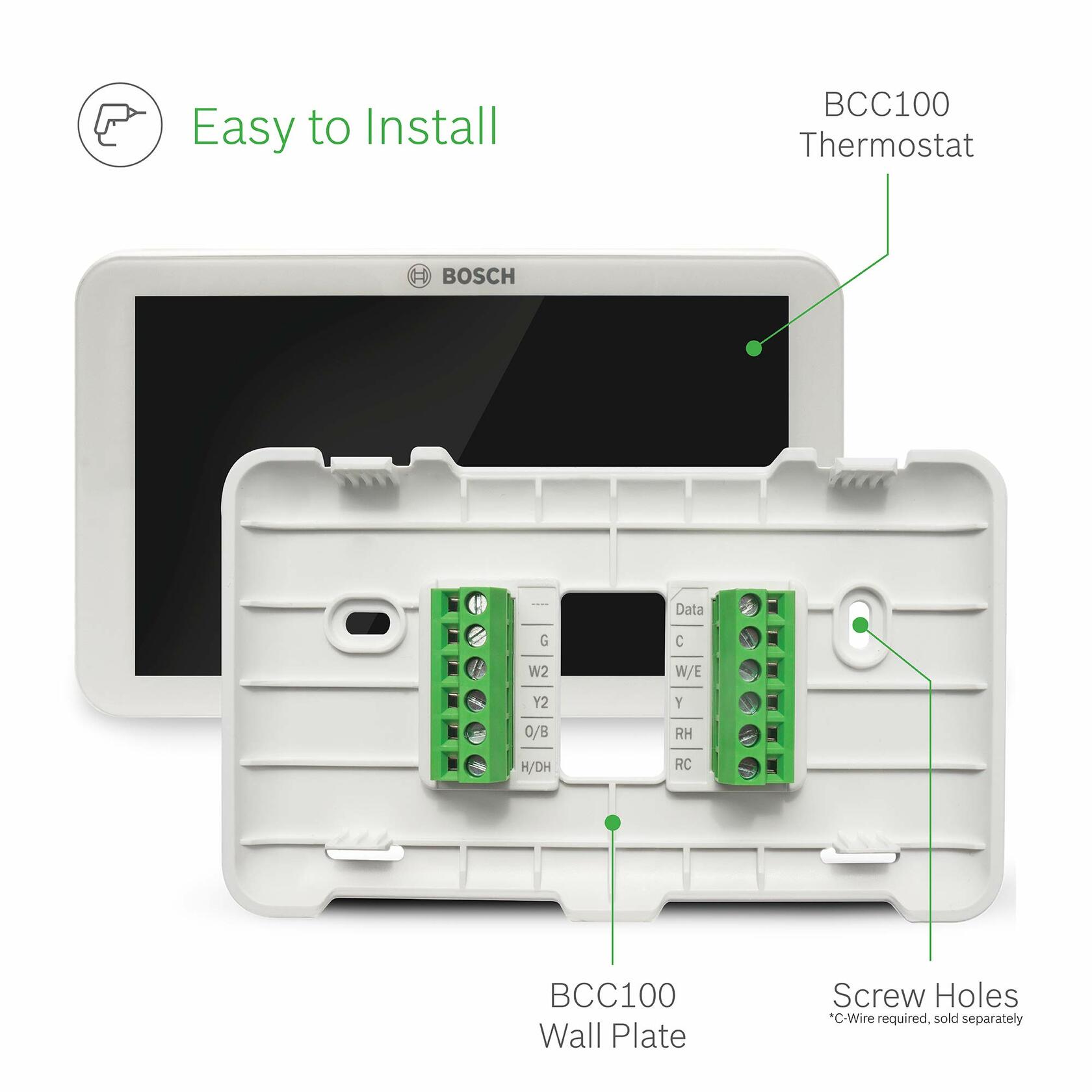 Bosch BCC100 Connected Control Smart Phone Wi-Fi Thermostat - Works with Alexa -