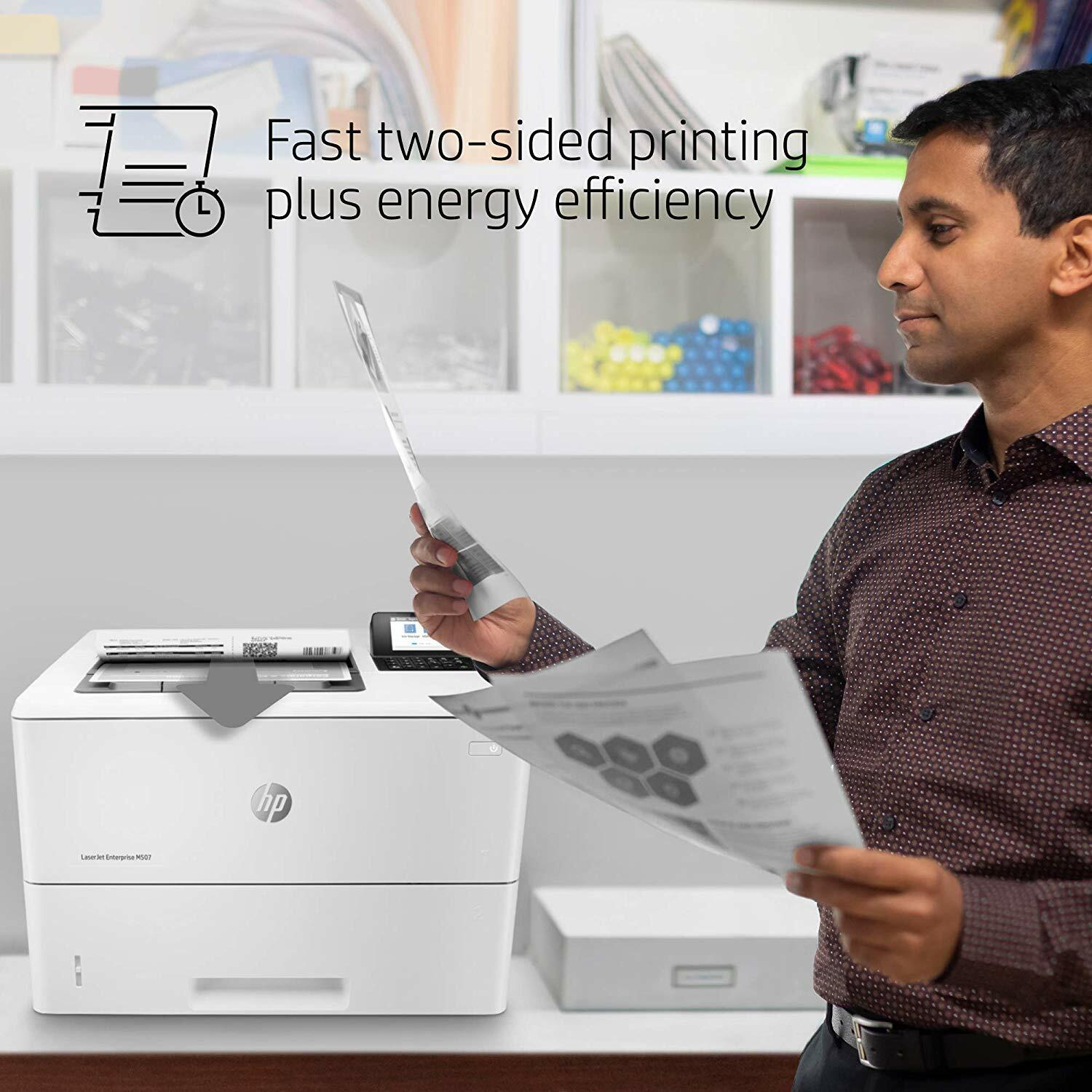 HP LaserJet Enterprise M507dn Monochrome Printer with built-in Ethernet &