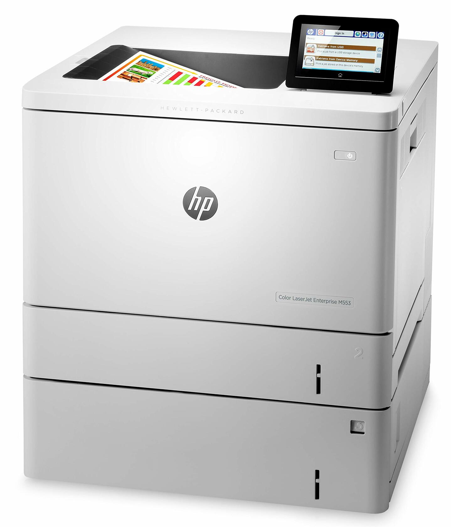 HP LaserJet Enterprise M553x Color Printer, (B5L26A) , White , Standard