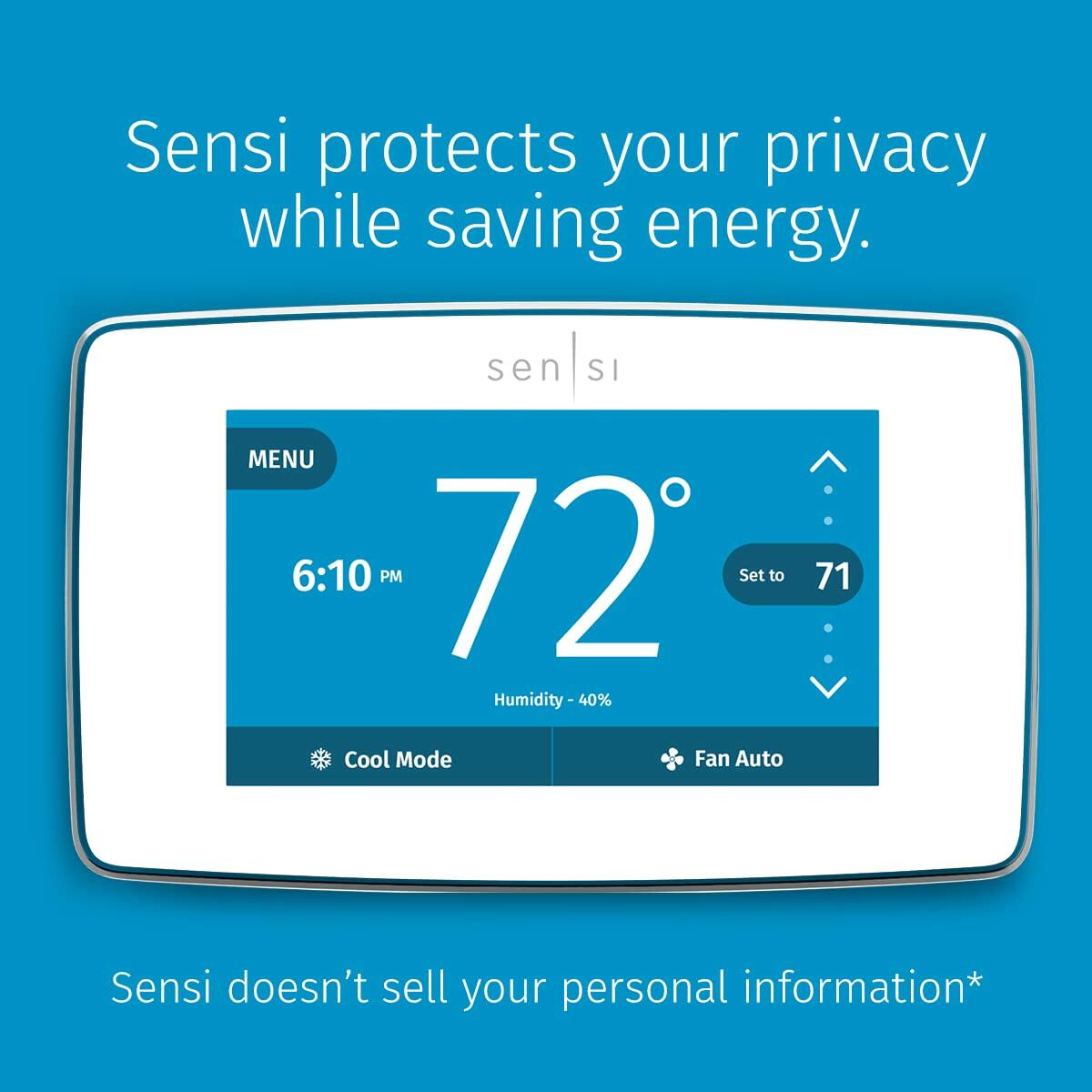 EMERSON Sensi Touch Wi-Fi Smart Thermostat with Touchscreen Color Display, Works