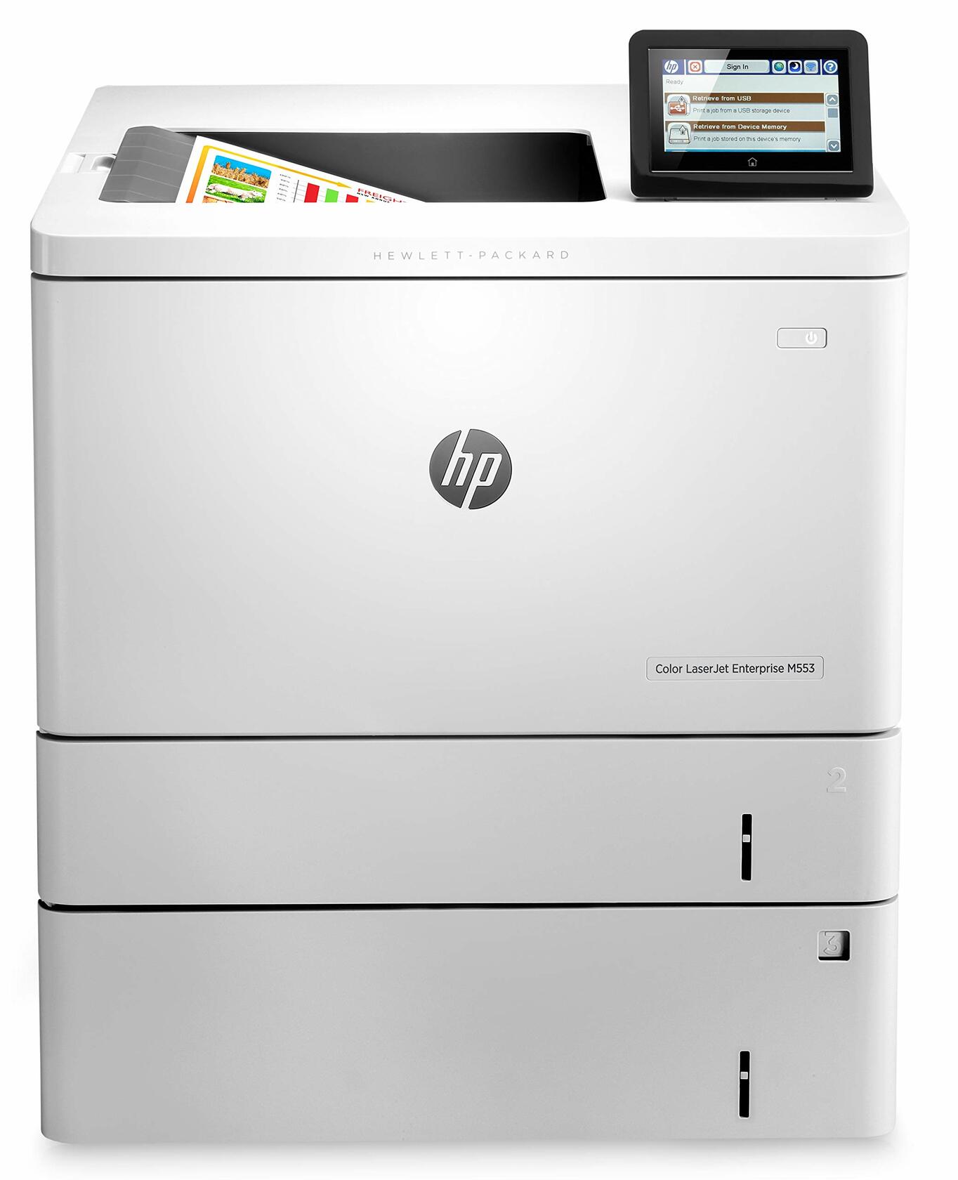 HP LaserJet Enterprise M553x Color Printer, (B5L26A) , White , Standard