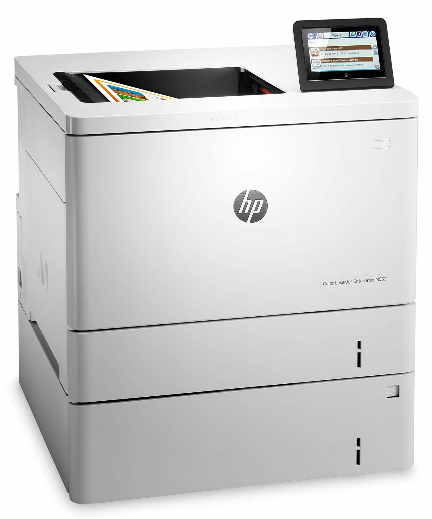 HP LaserJet Enterprise M553x Color Printer, (B5L26A) , White , Standard