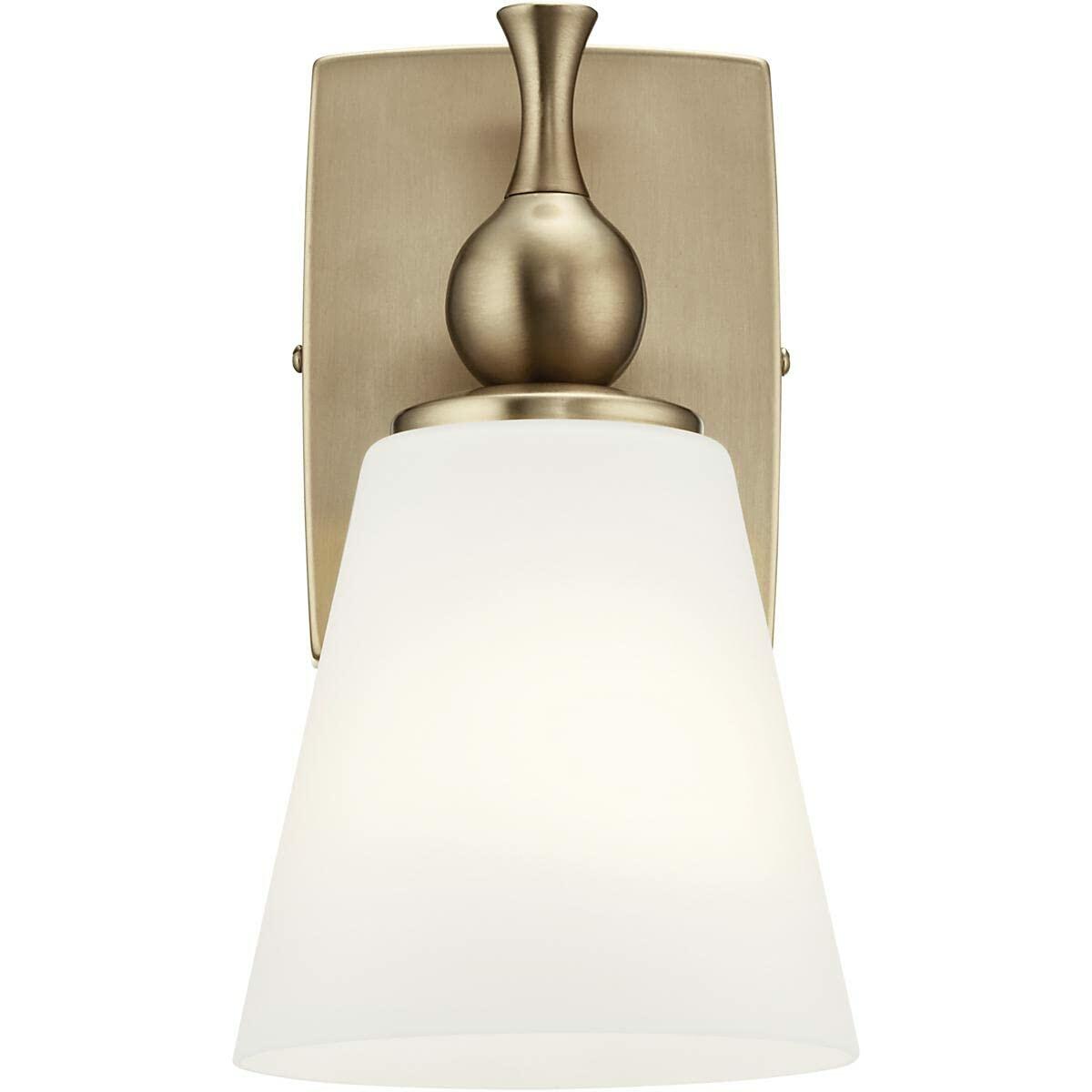 Kichler Cosabella 6 In. Wall Sconce Satin Opal Shade Champagne Bronze 55090