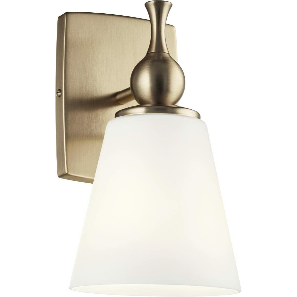 Kichler Cosabella 6 In. Wall Sconce Satin Opal Shade Champagne Bronze 55090