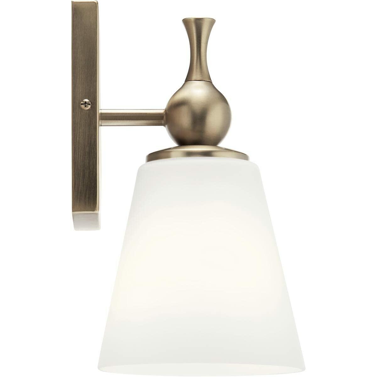 Kichler Cosabella 6 In. Wall Sconce Satin Opal Shade Champagne Bronze 55090