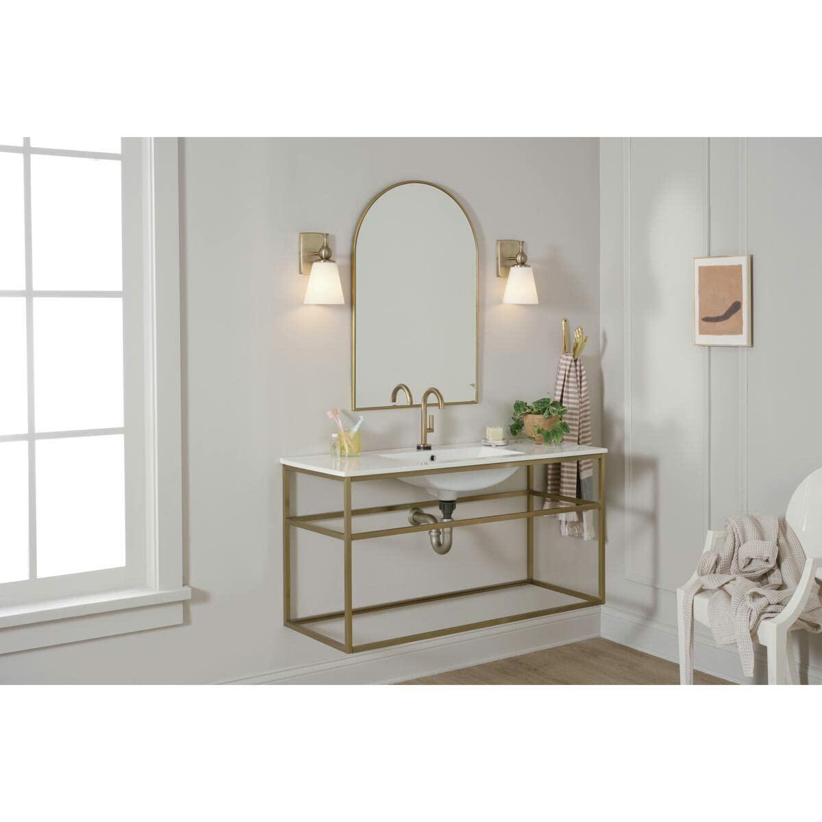 Kichler Cosabella 6 In. Wall Sconce Satin Opal Shade Champagne Bronze 55090