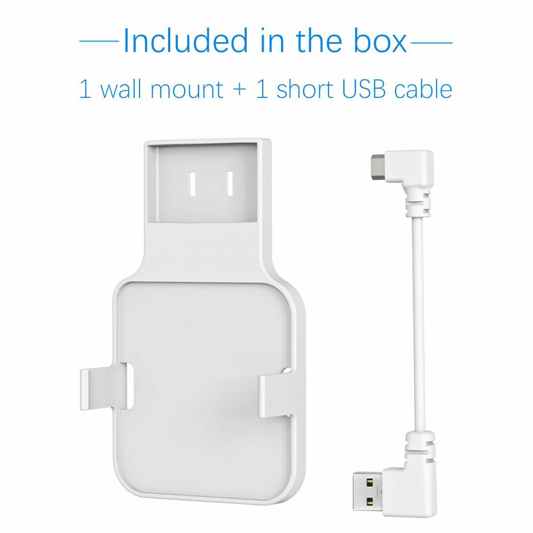 Outlet Wall Mount for Blink Sync Module 2, Mount Bracket Holder for Blink Outdoor Camera No Messy Wires Outdoor and Indoor Home Security Camera Mount with Short Cable (1 Pack)
