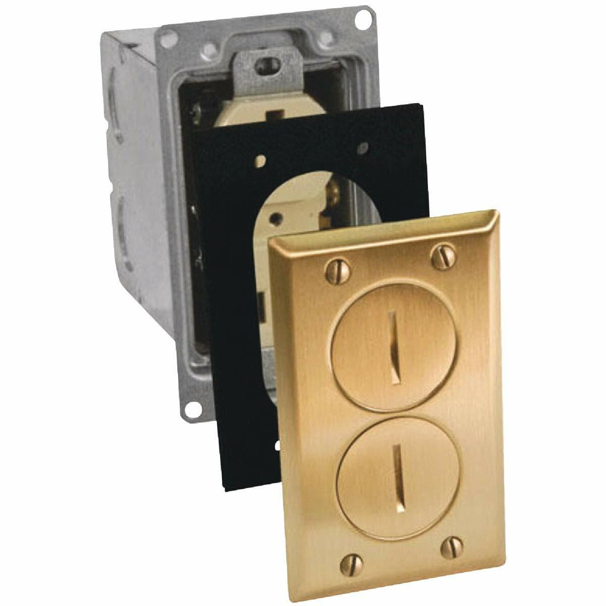 Raco 4.75 in. Rectangle Steel 1 gang Floor Box Bronze