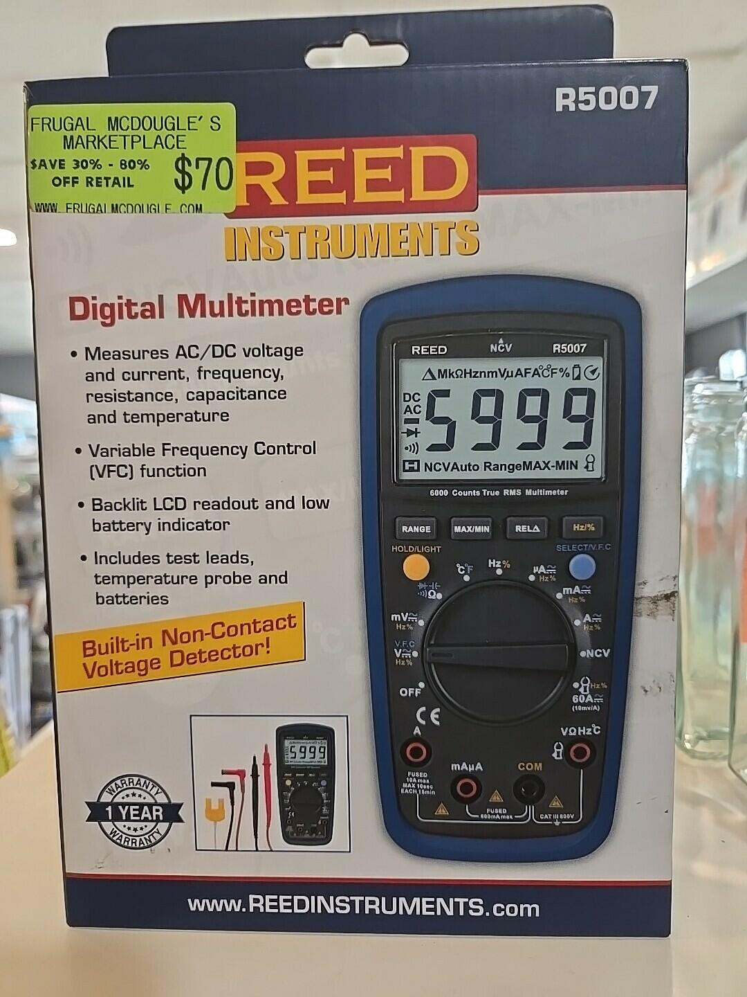 REED Instruments R5007 True RMS Digital Multimeter with NCV