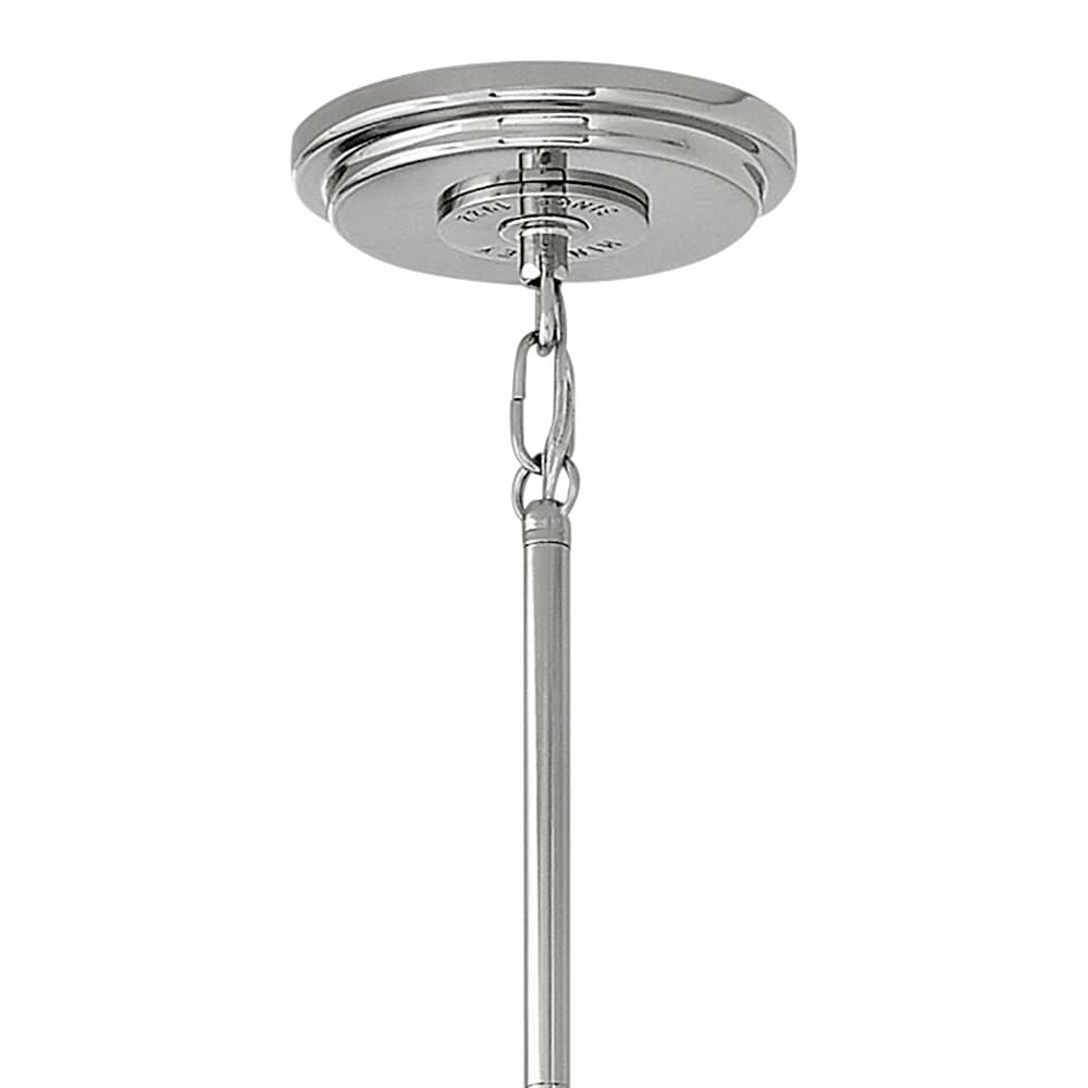 Hinkley Fletcher Collection Two Light Stem Hung Pendant, Polished Nickel