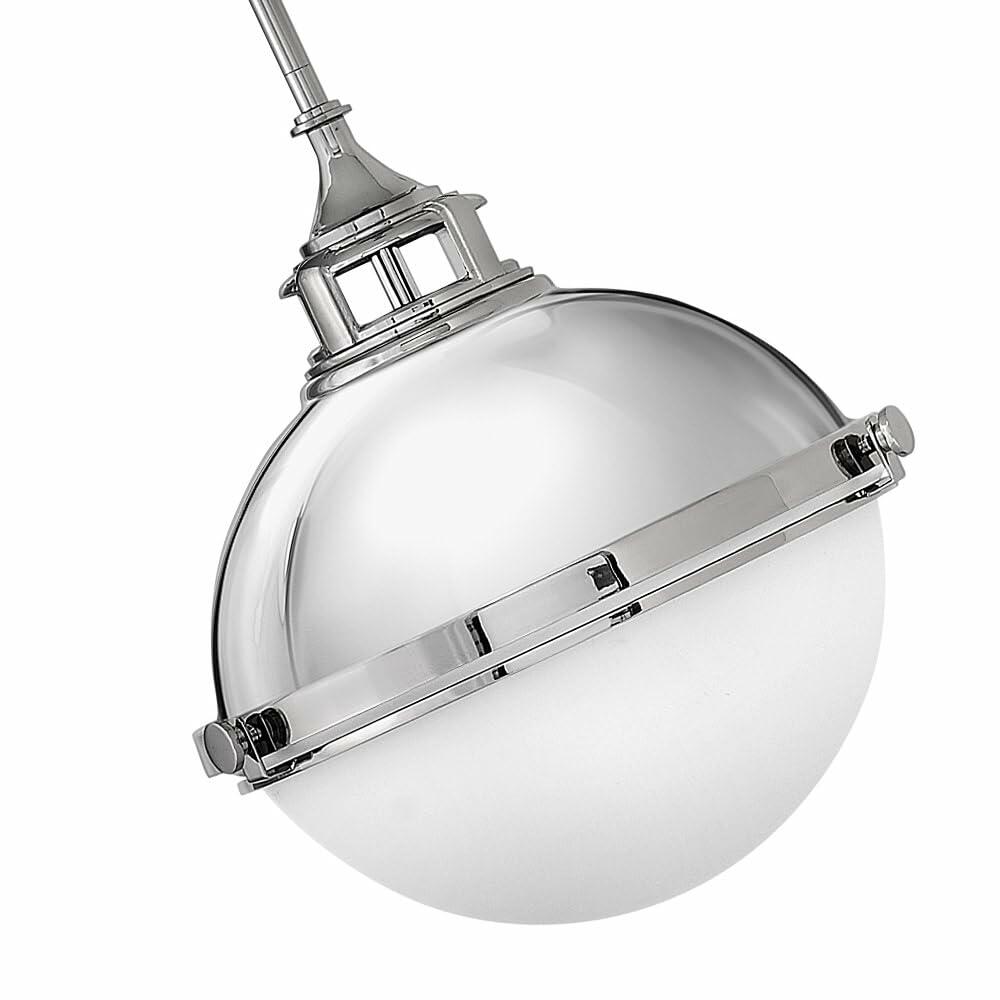 Hinkley Fletcher Collection Two Light Stem Hung Pendant, Polished Nickel