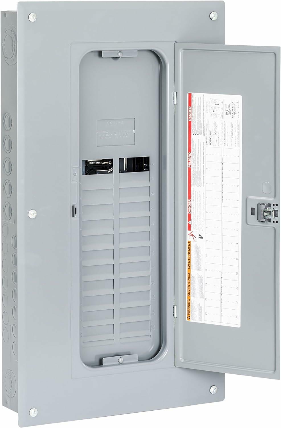 Square D - HOM2040L125PC Square D Convertible Mains (Lugs) Load Center, 120/240 Vac, 125 A, 1 Phases, 22000 Air Interrupt
