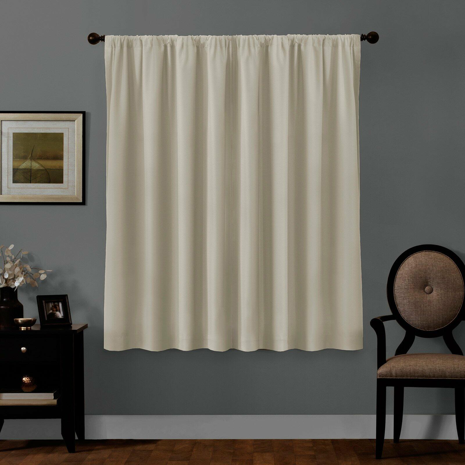 Maytex Smart Curtains Julius 100 Percent Blackout Window Panel, 50 inches x 63 inches, Navy