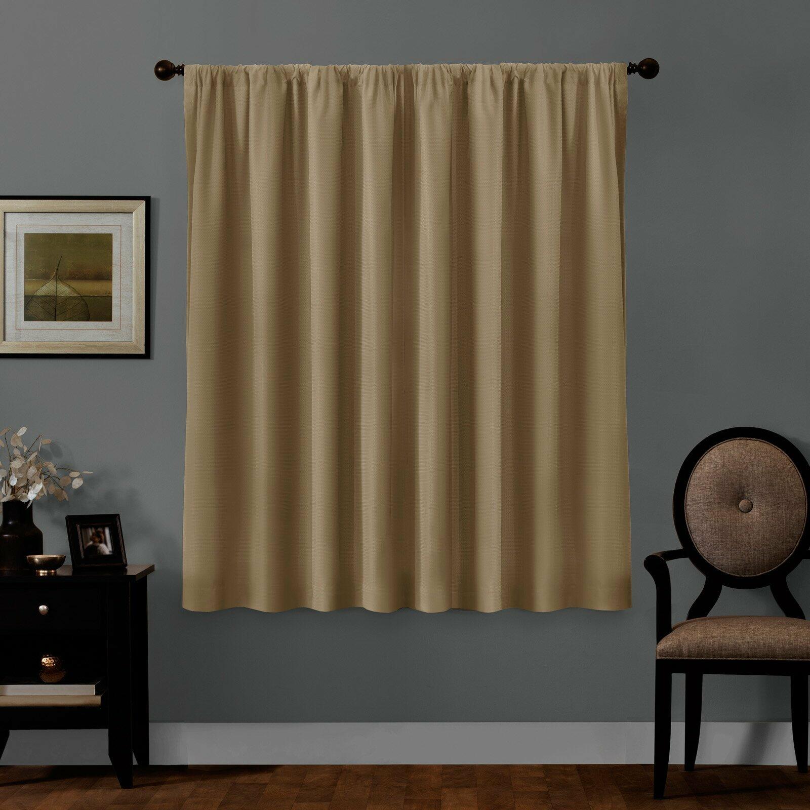 Maytex Smart Curtains Julius 100 Percent Blackout Window Panel, 50 inches x 63 inches, Navy