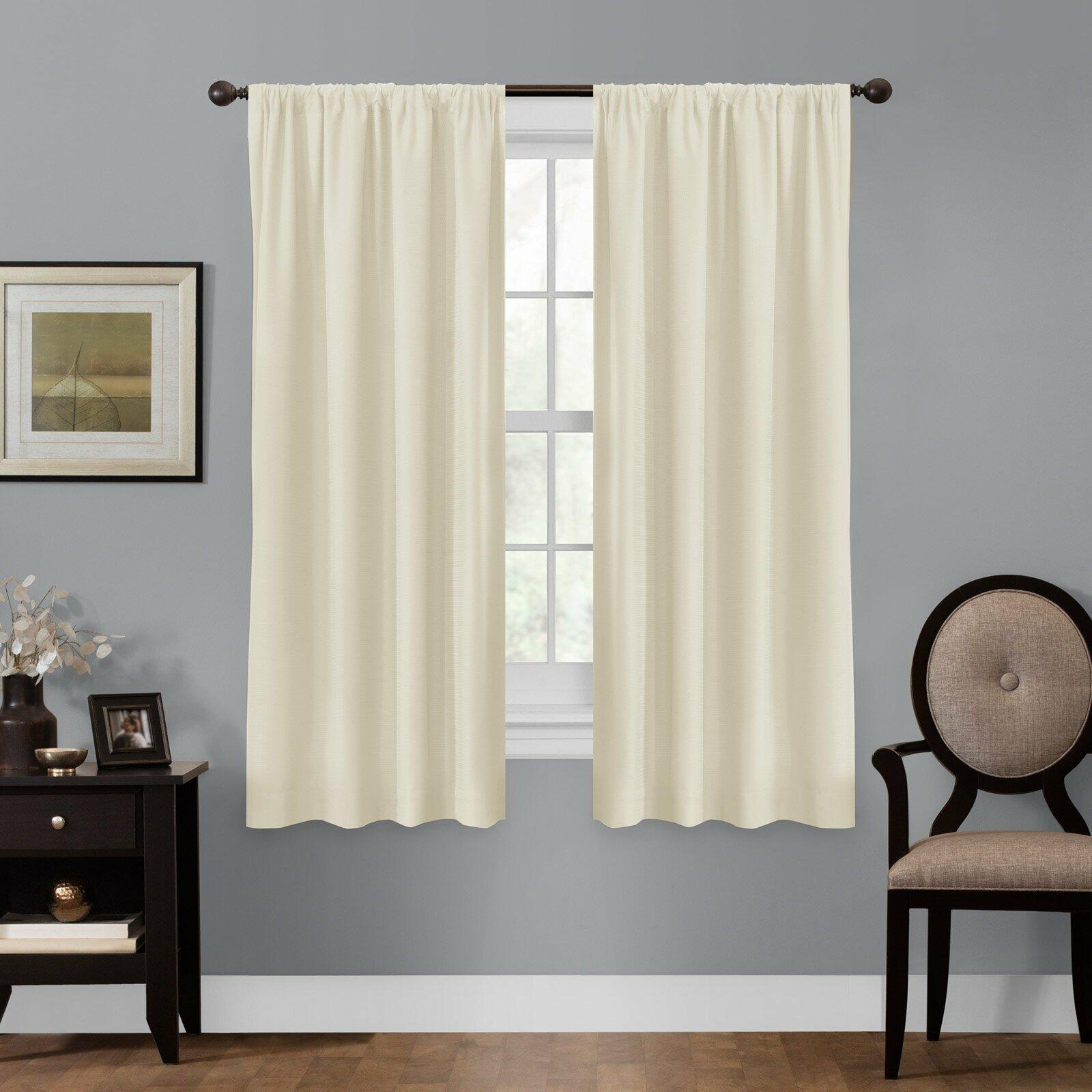 Maytex Smart Curtains Julius 100 Percent Blackout Window Panel, 50 inches x 63 inches, Navy