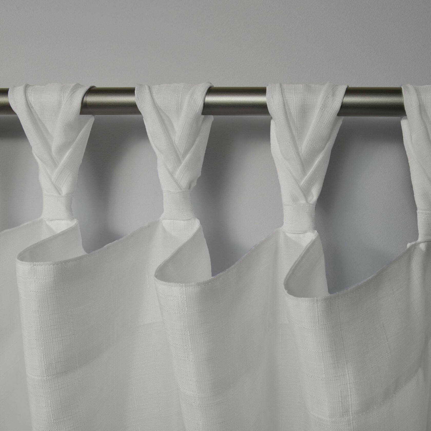 Exclusive Home Loha Linen Braided Tab Top Curtain Panel Pair, 54"x63", Winter