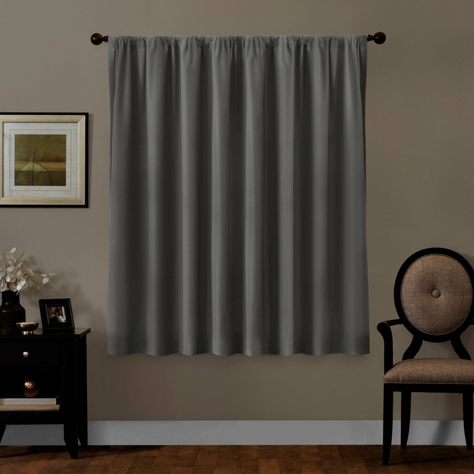 Maytex Smart Curtains Julius 100 Percent Blackout Window Panel, 50 inches x 63 inches, Navy