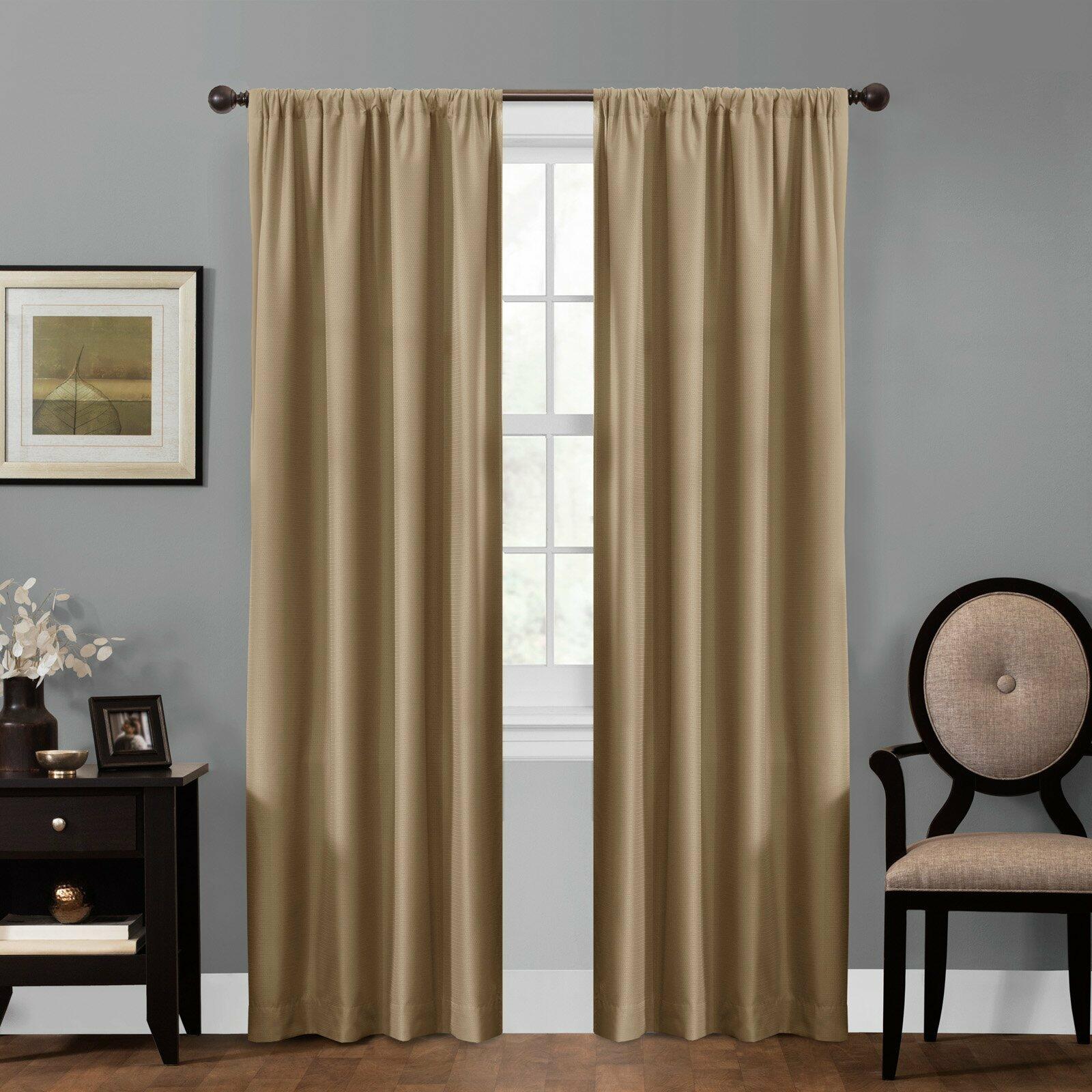 Maytex Smart Curtains Julius 100 Percent Blackout Window Panel, 50 inches x 63 inches, Navy