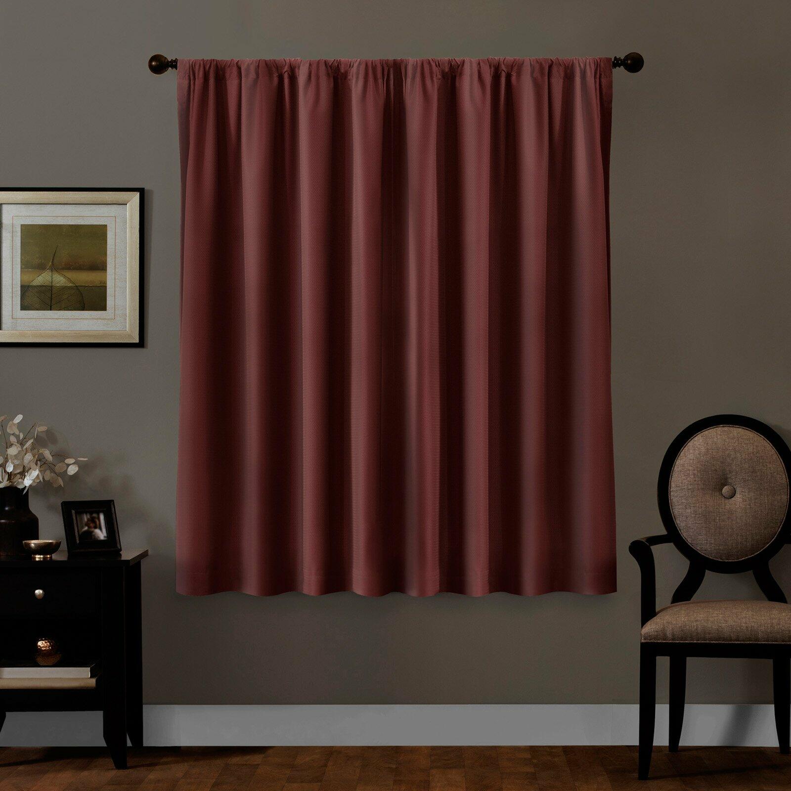 Maytex Smart Curtains Julius 100 Percent Blackout Window Panel, 50 inches x 63 inches, Navy