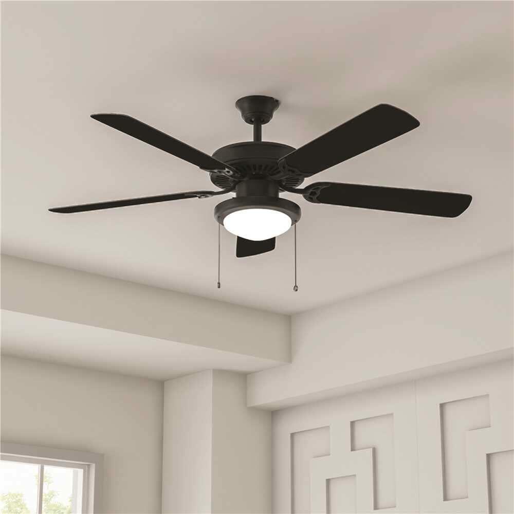 National Brand Alternative YG269BP-BK 52 in. Trice LED Ceiling Fan with Light Kit44; Black