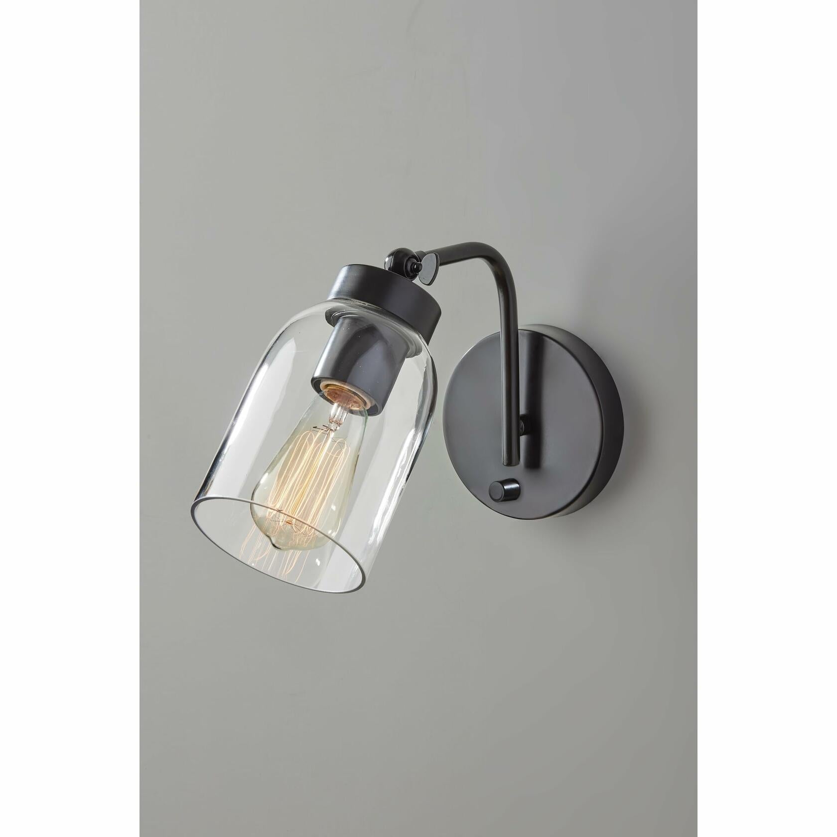 Adesso 4286-21 Bristol 1 Light 5 inch Antique Brass Wall Lamp Wall Light
