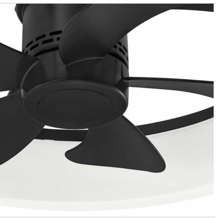 Home Decorators Dialstone 23 in. Integrated CCT LED Indoor/Outdoor Matte Black Ceiling Fan with Remote Control