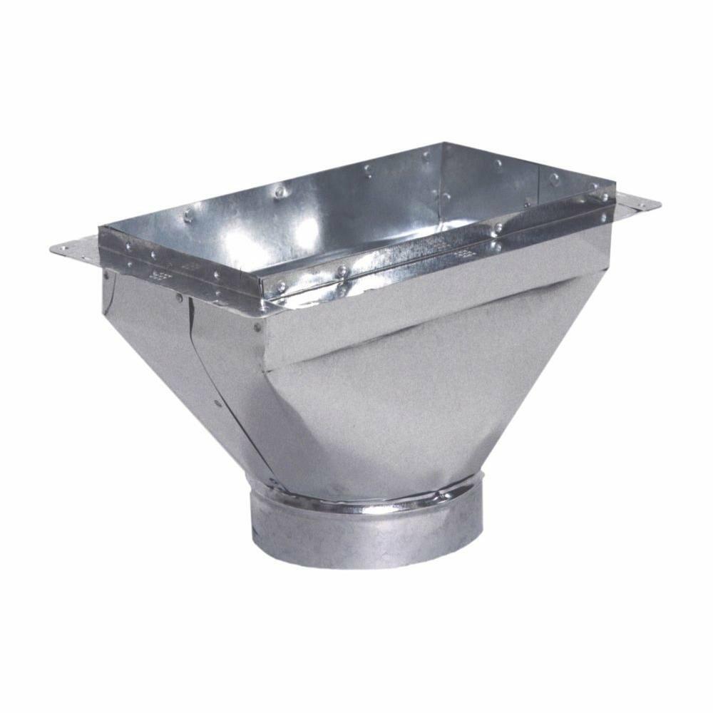 Master Flow 12 in. x 6 in. to 6 in. Universal Register Box with Flange