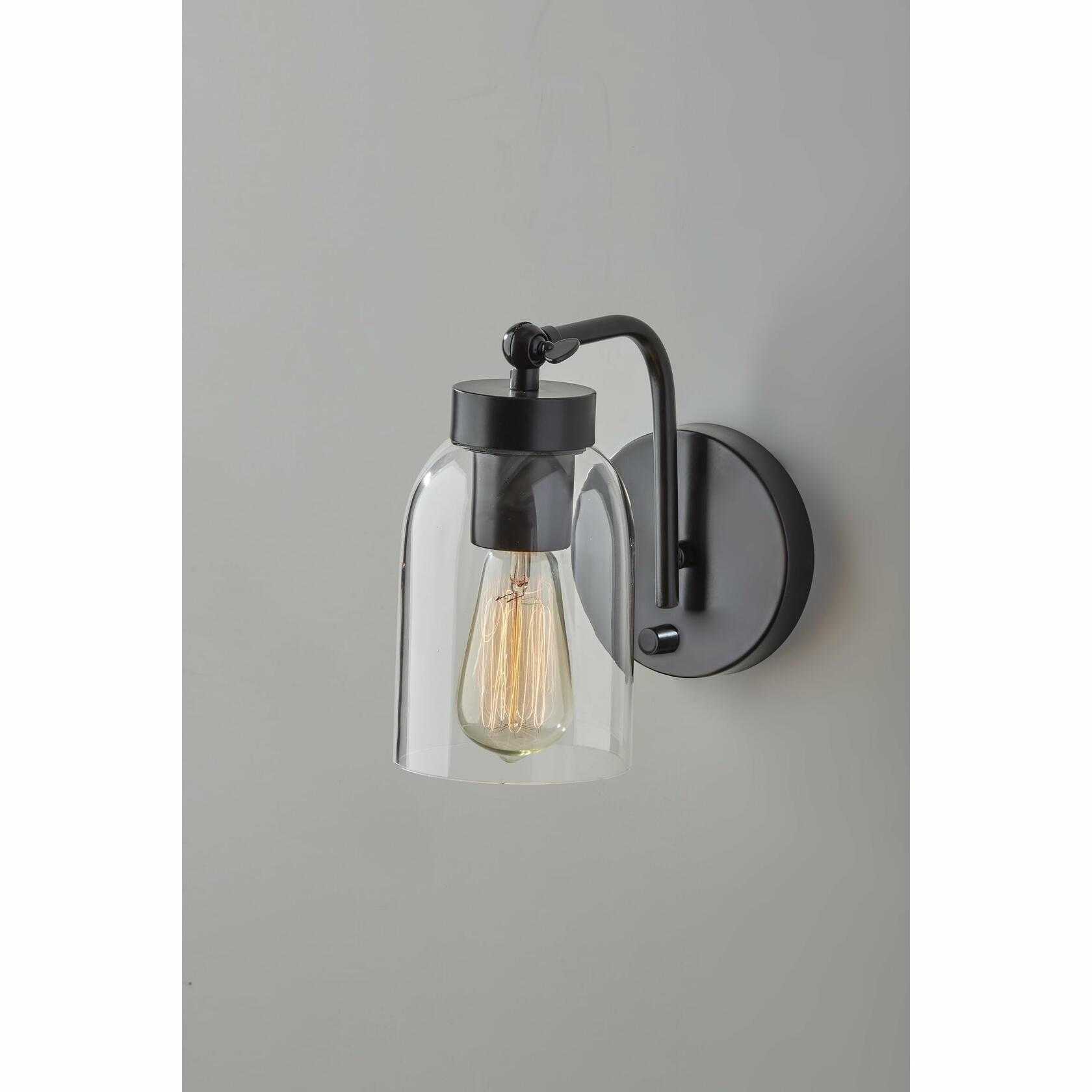 Adesso 4286-21 Bristol 1 Light 5 inch Antique Brass Wall Lamp Wall Light