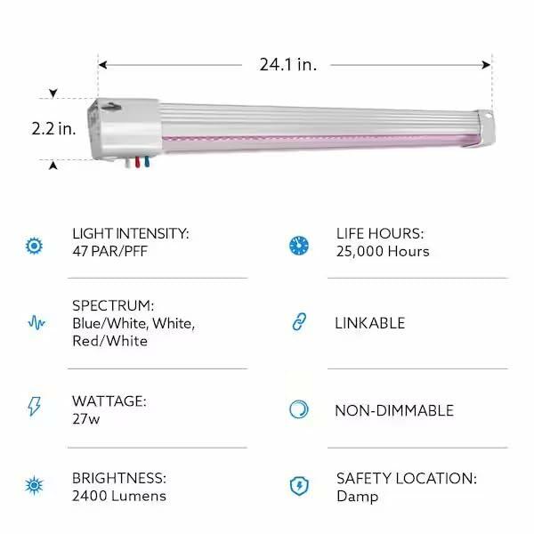 Feit Electric 74355 - GLP24ADJS/VM/27W/LED Indoor Horticulture LED Fixture