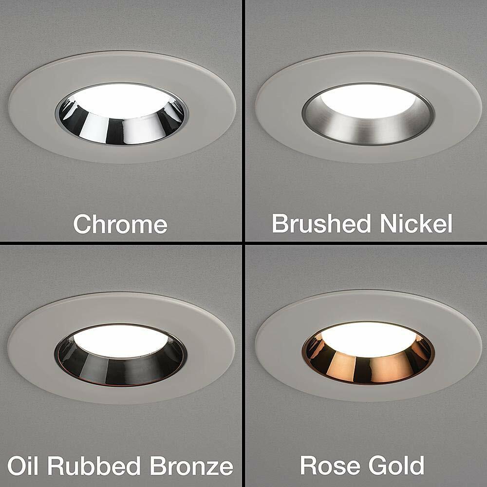 Commercial Electric 5 in. & 6 in. Integrated LED Color Selectable Recessed Downlight Trim Dimmable Ceiling Light w/4 Color Baffle Selections