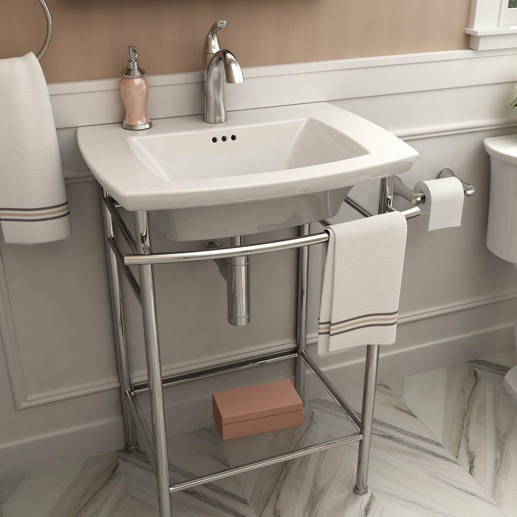 American Standard 445001.02 Edgemere Bathroom Console Table Top-Center Hole Only, Medium, White