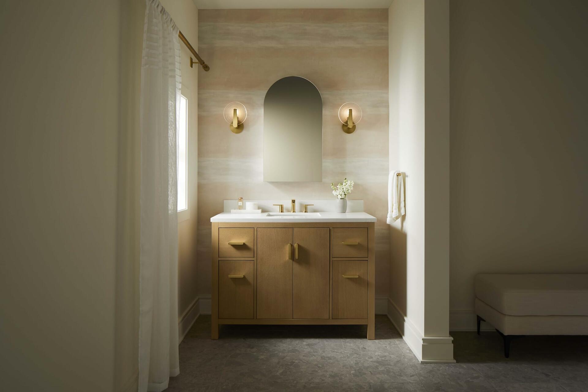 KOHLER Embark Medicine Cabinet, Deep Storage with Adjustable Shelves and Arch Mirrored Door, 20" x 36"