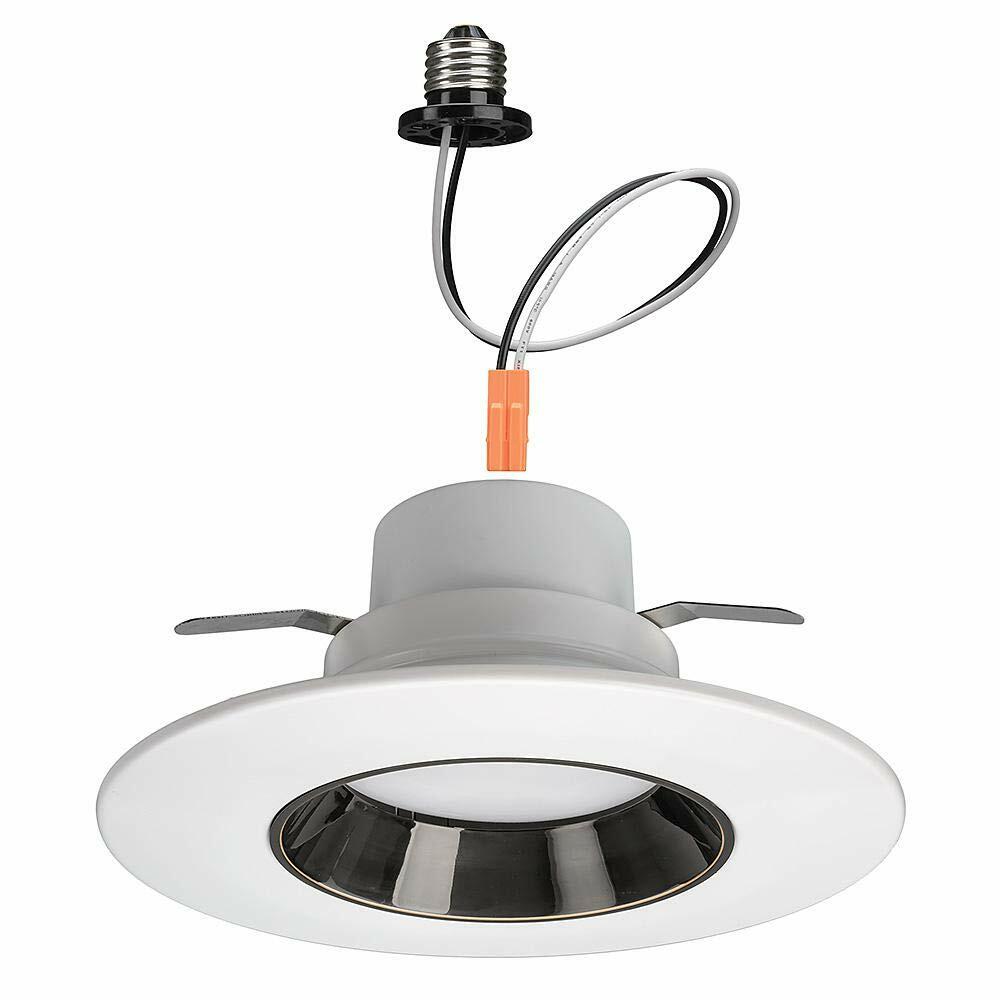 Commercial Electric 5 in. & 6 in. Integrated LED Color Selectable Recessed Downlight Trim Dimmable Ceiling Light w/4 Color Baffle Selections